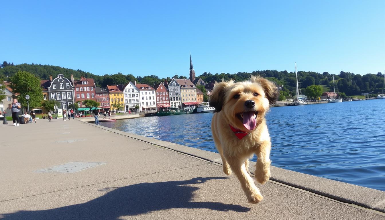 Mit Hund in Stralsund